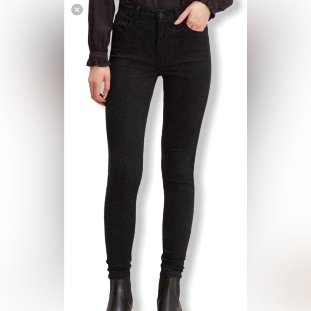 720 High Rise Levi's Python Print Black Super Ski… - image 1